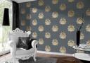 Architects Paper Tapete Nobile blau, metallic