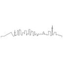 Sticker mural Rotterdam Skyline ligne
