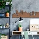 Décoration murale en bois placage acajou - Skyline New York