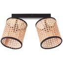 Spotbalken Toni, beige, 21 x 31 cm, Rattan Innenleuchte