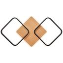 Deckenleuchte Fabiana, schwarz/braun, 62 x 62 cm,  Holz und Metall Innenleuchte