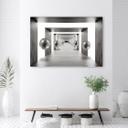 Canvasbillede, Tunnel sølv 3D kugler