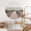 Vinilo decorativo muelle a la playa - 1X Estudio - Redondo