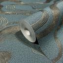 grafisk tapet, non-woven tapet Kumano blå