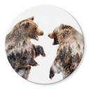 Tableau sur verre Angyalosi - Conflit sauvage - Rond