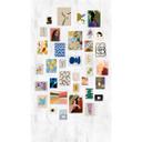 Fototapet med abstrakte kunstmotiver farverigt - nonwoven tapet med galleridesign - moderne tapet