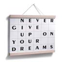Plakat - Gitter - Never give up on your dreams