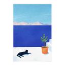 Póster de tela Siesta con gato junto al mar - Rivers
