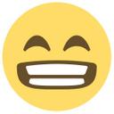 Muursticker Emoji Grinning Face