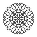 MDF - Decoración en madera - Mandala Flor de la Vida - Redondo