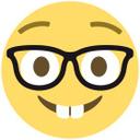 Muursticker Emoji Nerd Face