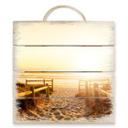 Cuadro de madera Atardecer en la playa - 40x41,5 cm