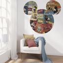 Selvklæbende non-woven tapet - Mickey Head Billboard - 125 x 125 cm