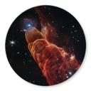 Glasbillede - James Webb Telescope - Cosmic Hurricane Herbig Haro 49/50 - Rund