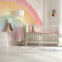 Papier peint photo arc-en-ciel rose multicolore 3,75 x 2,50 m - papier peint enfants intissé