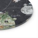 Glasschilderijen Zonnestelsel met planeten en aarde - Ms Tiff - Rond
