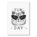 Fototapet Kat med solbriller - Fun Friday Cat - Korenkova – print på aluminium (Alu-Dibond)