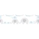 A.S. Création Lovely Kids Frise autocollante enfant - Bleu, Gris