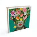Billede af træ til at hænge op - Frida Floral - Frida Floral Studio - 15x15 cm