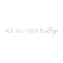 dormitorio con letras de madera en 3D - All you need is sleep - Álamo