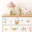 Wallsticker Klistermærker Farverige kaniner til påske