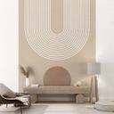 Abstrakt geometri i balance Fototapet - Beige - Ristova
