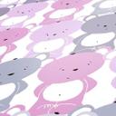 Sødt børnetapet med bjørnemønster i grå og pink Made in Germany Little Love