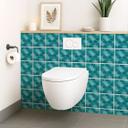 Azulejos Adhesivos escamas de pez - turquesa - lote de 12