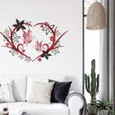 Sticker mural - Vrille de fleurs 6 Cœur (bicolore)
