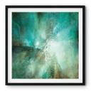 Póster Abstracto turquesa en luz y textura - Schmucker - Cuadrado