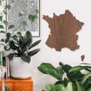 Chapa de caoba Wood art - Mapa Francia
