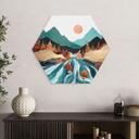 Hexagon Dibond Bjergland flod - SpaceFrog Designs