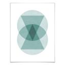 Póster Nouveauprints - Círculos y triángulos aqua