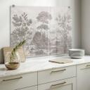 Spatscherm landschap met tuinlandschap in beige - Ms Tiff