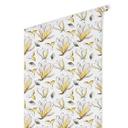 Tapet med mønster - illustrerede blomster - gul