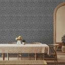 Ikke-vævet tapet Ornamental Ornamental Classic mat i antracit 