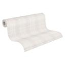 Ruitjes behang wit blauw - vliesbehang country style A.S. Création - mat licht structuur