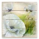 Cuadro de madera Schmucker - Amapola blanca - 40x41,5 cm