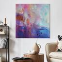 Canvasbillede Abstrakt kystlinje i lilla - Schmucker | Abstrakt kunst - Firkantet