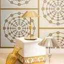 Versace ikke-vævet tapet I Love Baroque Medusa Circles White Gold luksuriøst