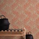 Papel pintado Selva beige claro brillante rojo - papel pintado con motivos vegetales
