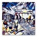 Tableau sur verre Zamart - Kandinsky rencontre Berlin bleu ciel