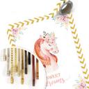 Póster Kvilis - Dulces sueños - Unicornio con corona de flores