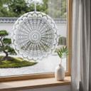 Akrylbillede, vinduesbillede til at hænge Mandala-blomst - rund