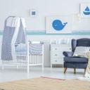 A.S. Création Lovely Kids Frise autocollante enfant - Bleu, Blanc