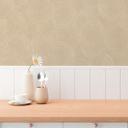 3D tapet cirkelmønster beige orange - Ikke-vævet tapet struktureret varm moderne