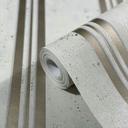 Non-woven tapet med striber med metallic-effekt og beige striber 