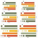 Wallsticker retro striber med prikker | regnbuefarver
