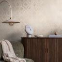 Ornamentalt tapet i beige guld - Ikke-vævet tapet med en blank struktur i et vintage-look