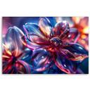 Canvasbillede, skinnende 3D-blomster